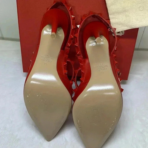 Valentino SZ 11 Red Rockstud heels - Picture 7 of 11